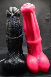 Bad Dragon Bumblehooves XL Dildo vs Hankey's Toys Minotaur Dildo
